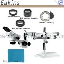 Зум 3.5X-90X Универсальный двойной рычаг стрелы стенд лабораторный промышленный бинокулярный стерео микроскоп для ремонт телефона PCB припоя