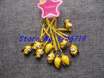 

Free Shipping 50 pcs Cute Pluto key chains Cartoon Cell Phone Strap Bell Charm Gift ML-56