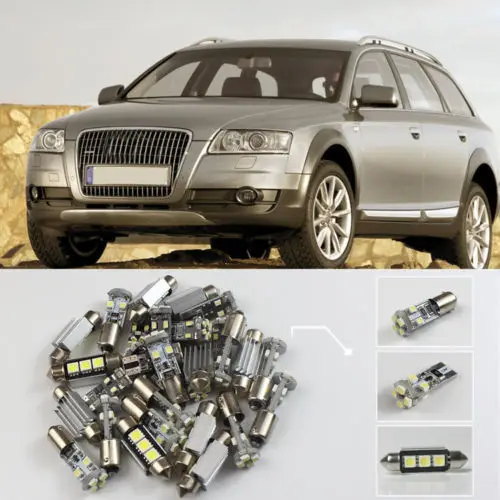 13x для S8 (d3) 2002 2009 Белый светодиодный автомобиль купол Географические карты Лампы