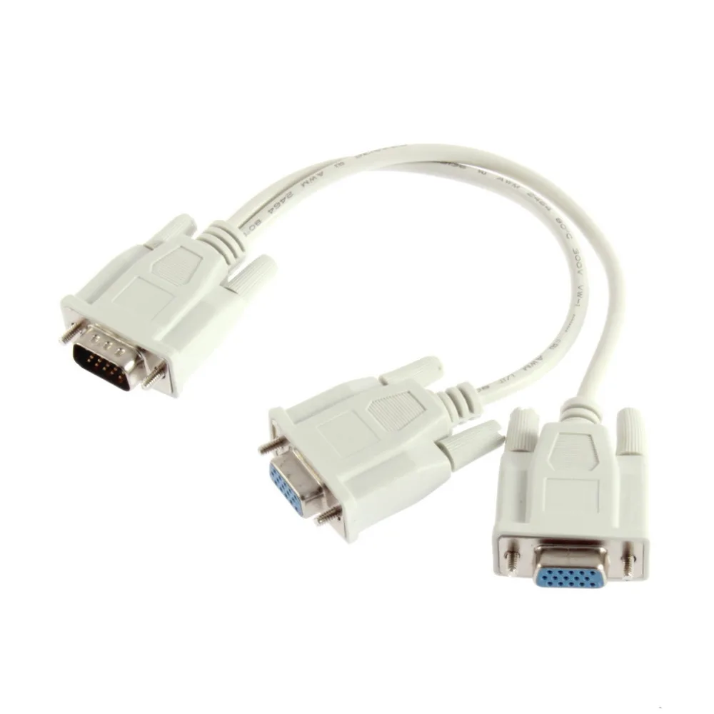 1 предмет 2 Мониторы Двойной видео путь VGA SVGA Графический ЖК-дисплей TFT Y Splitter