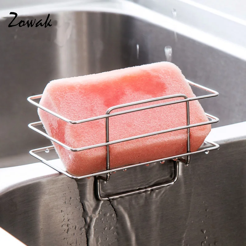 Kitchen Sink Storage Rack Sponge Scrubber Holder Container Stainless