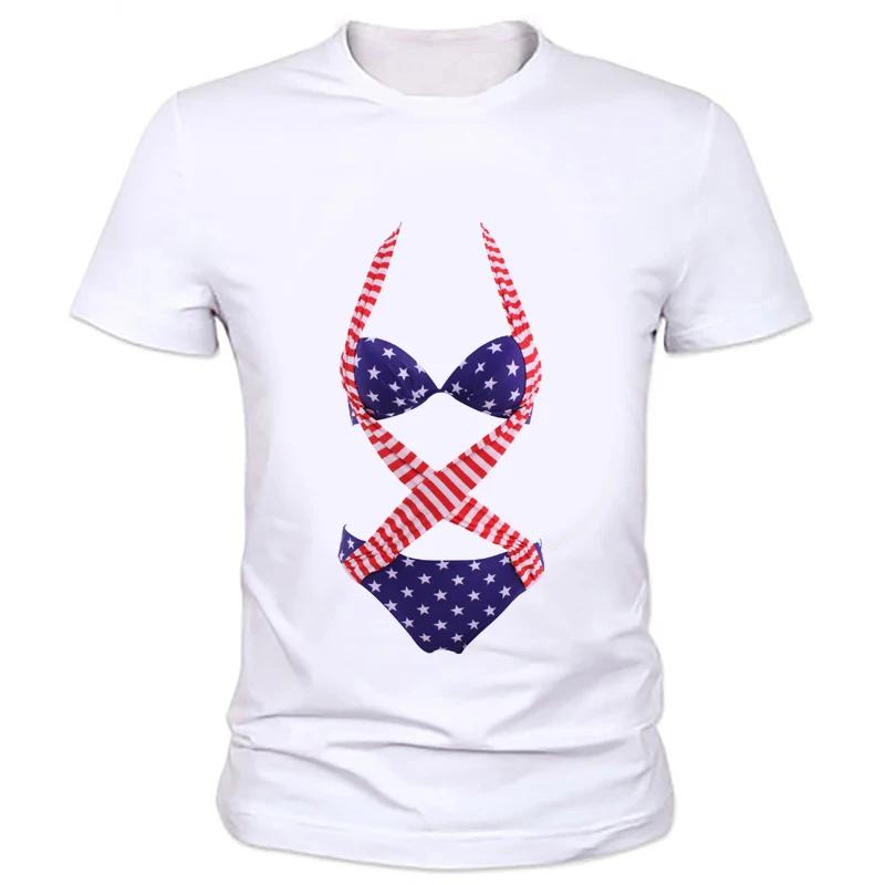 Swimsuit pattern printing Mens T shirts Brand Fashion