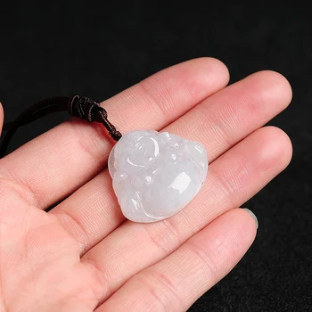 

Ice Jade Jade Buddha Pendant Women Genuine Burmese A cargo jade lever Pendant