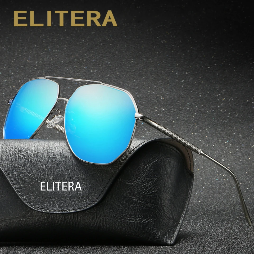 Мужские поляризованные солнцезащитные очки ELITERA зеркальные с покрытием из