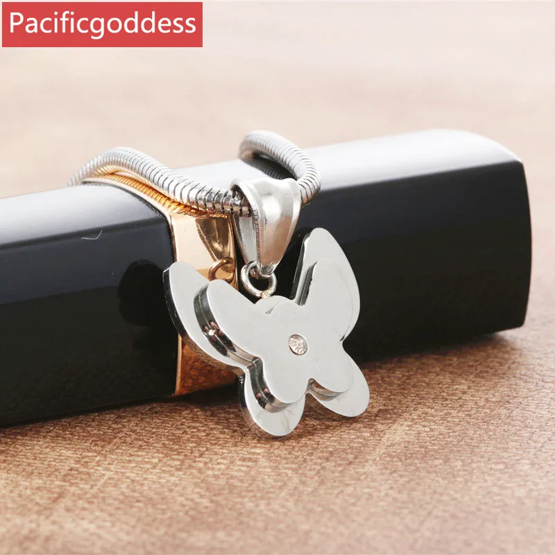 

stainless steel necklaces pendant butterfly shape for best gift