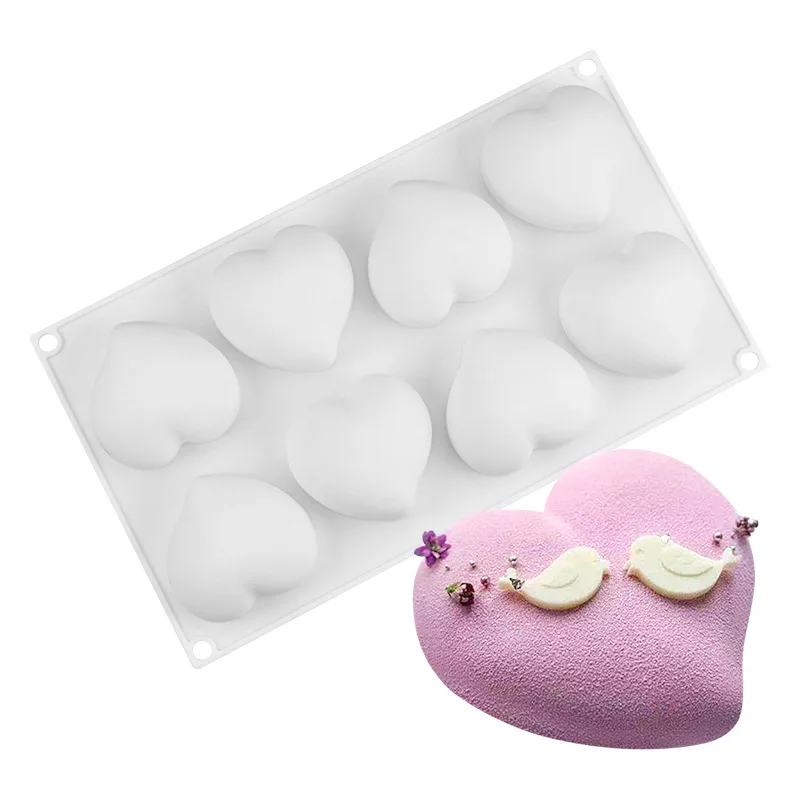 

Silikone Form For Mousse Cake Heart Wedding 3D Silicone Molds Cake Decorating Tools Bakeware Dessert Moulds