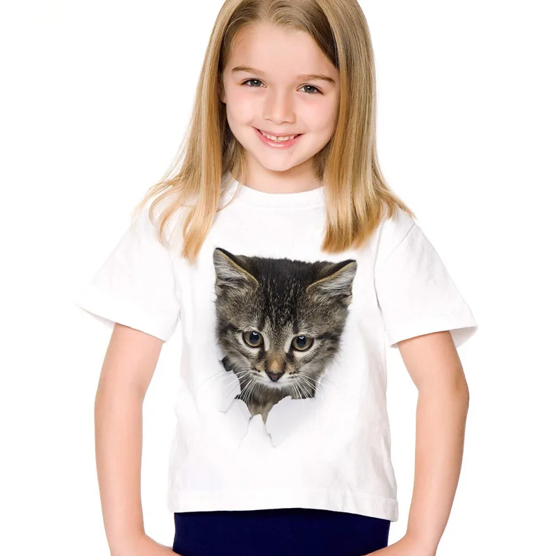 2017 fashion summer cute children brand clothing for kids girl short sleeve print 3d cat t shirts tops baby clothes HTB1oBbdSFXXXXaJaXXXq6xXFXXXw - 2017 fashion summer cute children brand clothing for kids girl short sleeve print 3d cat t shirts tops baby clothes