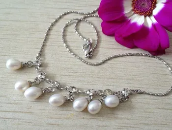 

3 color Natural Freshwater Pearl Necklace Classical Jewelry