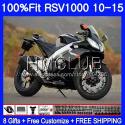 Впрыска для Aprilia RSV4 RSV1000 10 11 12 13 14 15 124HM. 2 RSV 1000 R RSV1000R 2010 2011 2012 2013 2015 глянцевые черные обтекатели