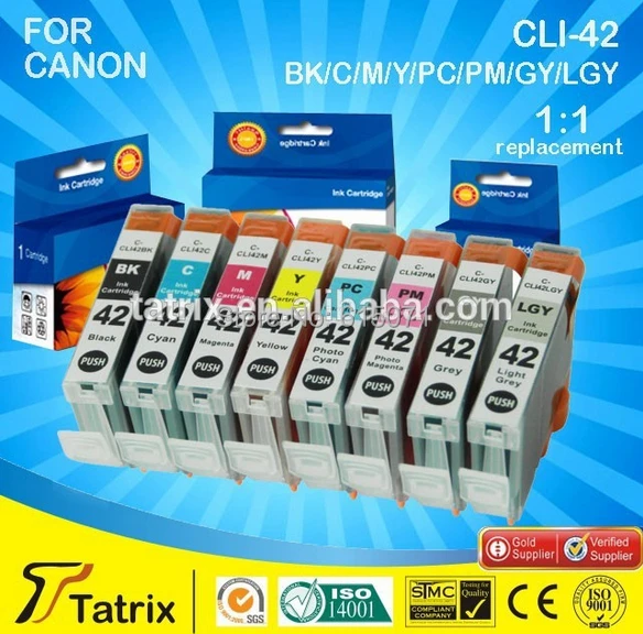 

8PK Compatible Ink Cartridges for Canon CLI-42 with updated chip With 100% Defective Replacement , free shipping