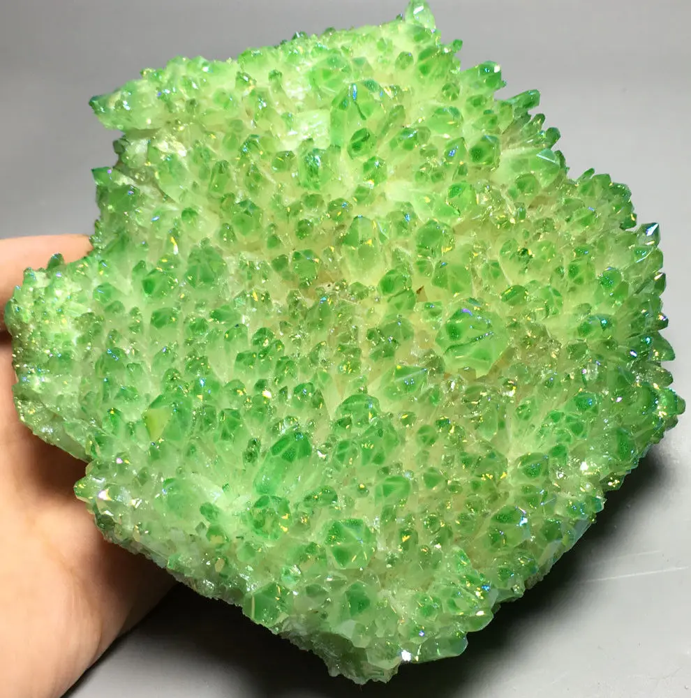 

688g More color Aura Quartz Crystal Titanium Bismuth Silicon Cluster Rainbow christian gifts
