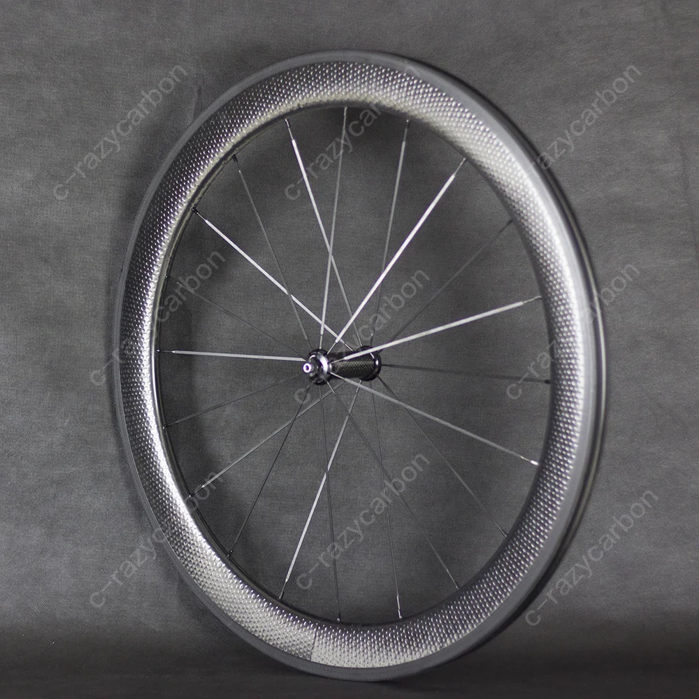 Discount 45/50/58/80mm Dimple Carbon Wheels Clincher/Tubular 700c Road Bike Aero Wheels 3