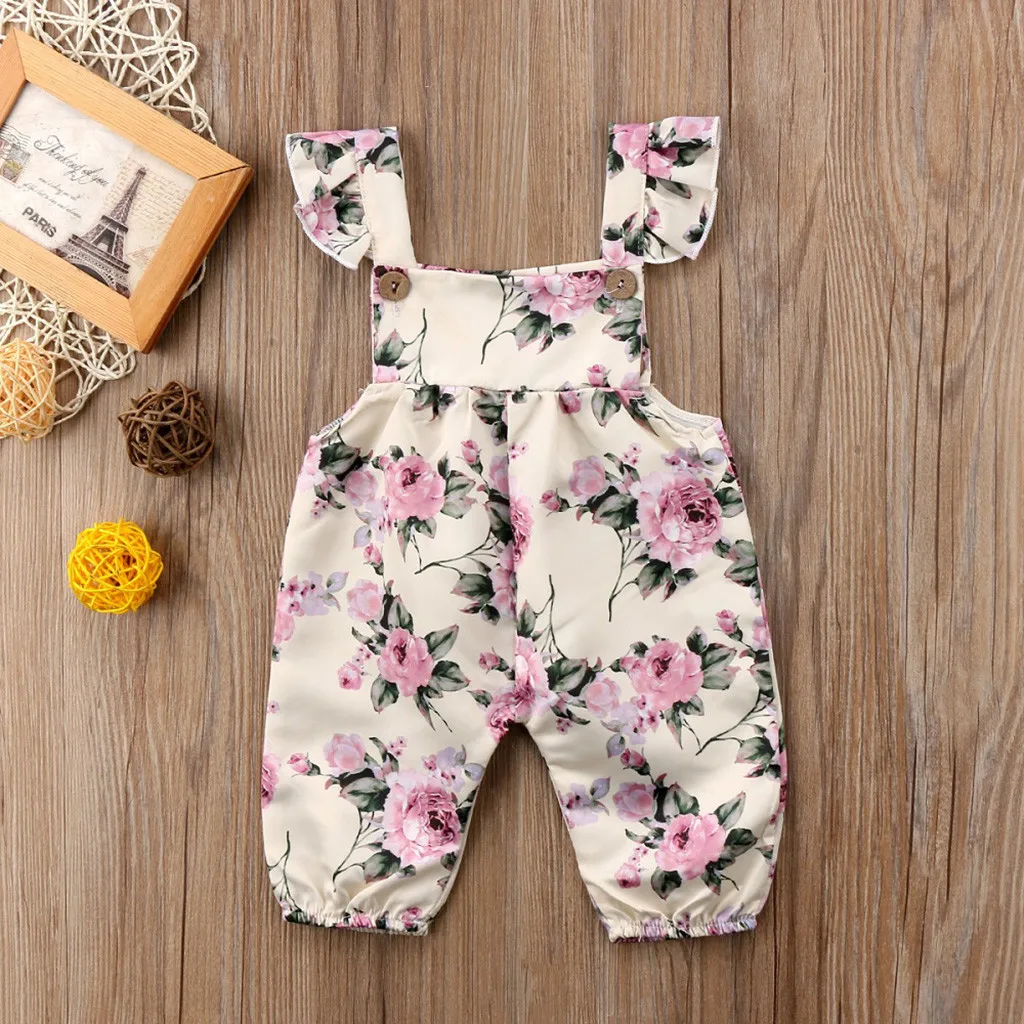 Summer Jumpsuit Baby Girl Baby Sleeveless Jumpsuit Carter Floral Romper Jumpsuit Outfits Clothes Ropa Bebe Verano Py45us In Clothing Sets From Mother Kids On Aliexpress