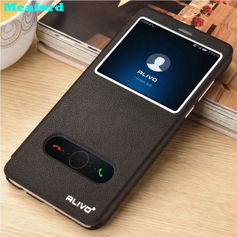 

Case For Huawei Y5 Lite 2018 Case 5.45" View Window Leather Flip Cover For Huawei Y5 Lite DRA-LX5 Y5Lite 2018 Phone Case Black