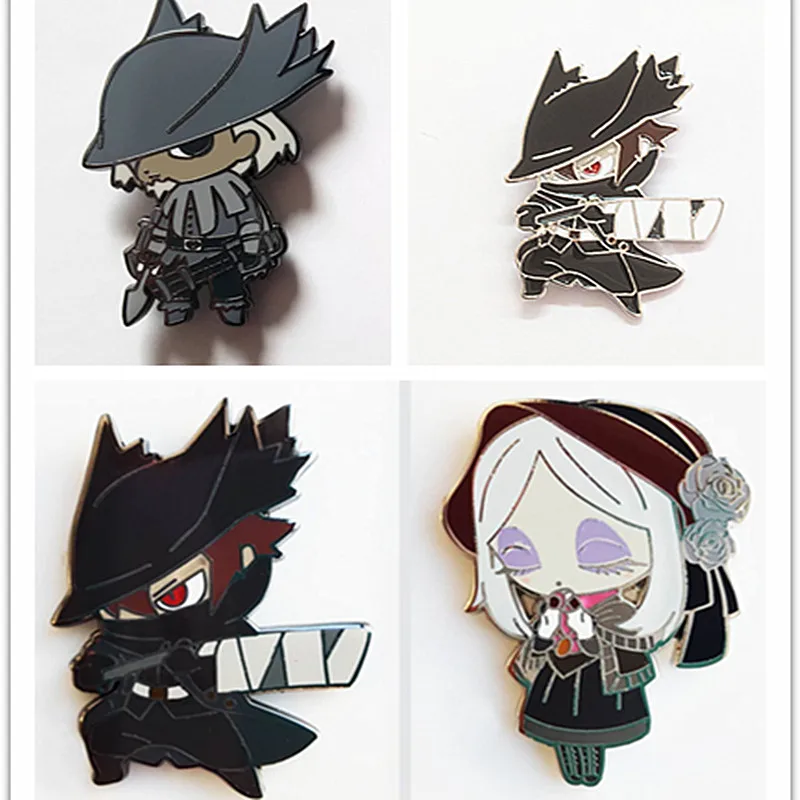 

Game Bloodborne figure cosplay Brooches badge pin keyring pendant enamel Accessories jewelry