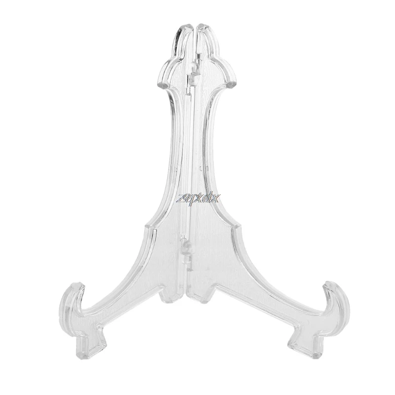 

New Plastic Display Easel Stand Plate Bowl Picture Frame Photo Pedestal Holder 14cm Z17 Drop ship