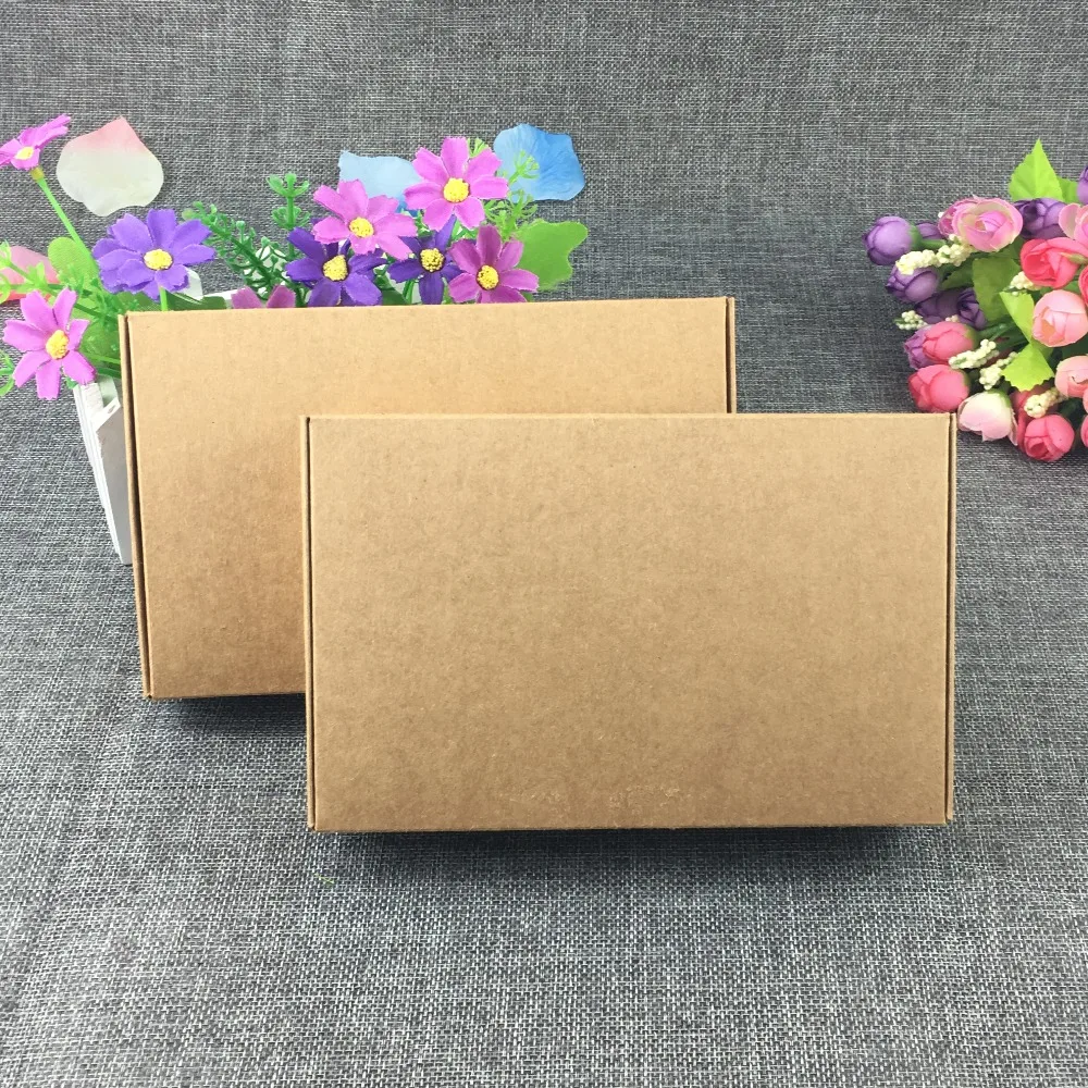 50 шт./партия картонная бумага для упаковки упаковочных коробок, коробка для сбора одежды, коробка для изготовления подарочных сережки, крафт-коробка для хранения бумаги