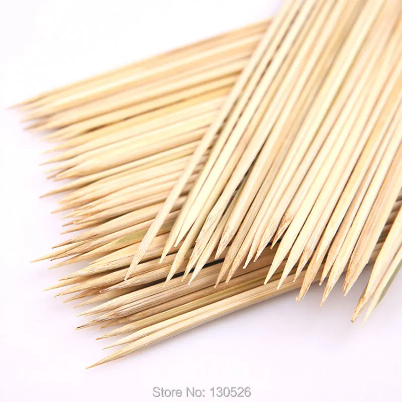 

90Pcs Bamboo Skewers 15~40cm 3mm Natural Bamboo BBQ Skewers Sticks Kabob Fruit Vegetable Barbecue Sticks Tornado Potato Skewer