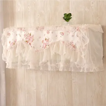 

Lace Air Conditioner Cover Romantic Wedding Decoration Wall Mounted Air Conditioning Floral Home Dust Covers