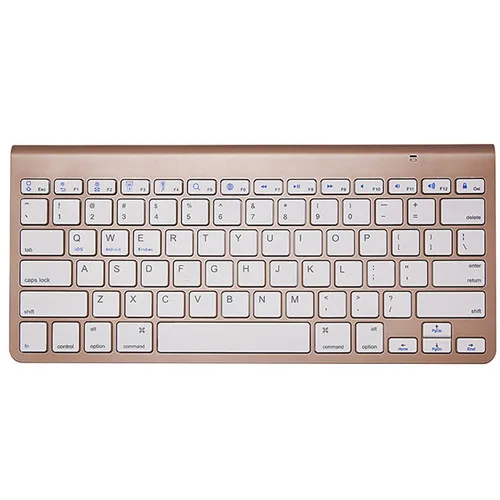 78 клавиш, беспроводная клавиатура с арабским, английским, блютус, универсальная клавиатура для iPhone, iPad, Mac, Win XP, 12 дюймов, ПК, клавиатура для дома и офиса - Цвет: Золотой