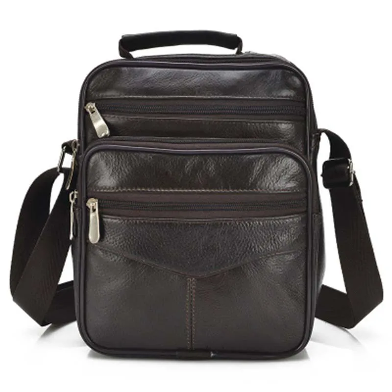 

HOLYBIRD Men's Genuine Leather Crossbody Shoulder bags men Business Messenger Bag Large Capacity Shoulder Bag for men