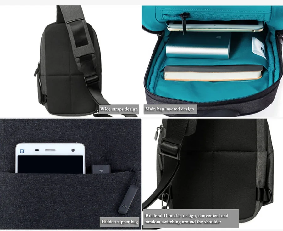 В наличии оригинал Сяо mi городской рюкзак на одном ремне для отдыха сумка рюкзак для дрона mi Малый Размеры плеча Тип Унисекс Рюкзак для Для