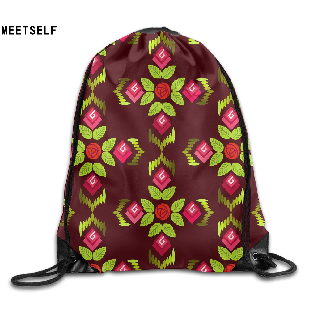 SAMCUSTOM 3D Print Rose Shoulders Bag Women Fabric Backpack Girls Beam