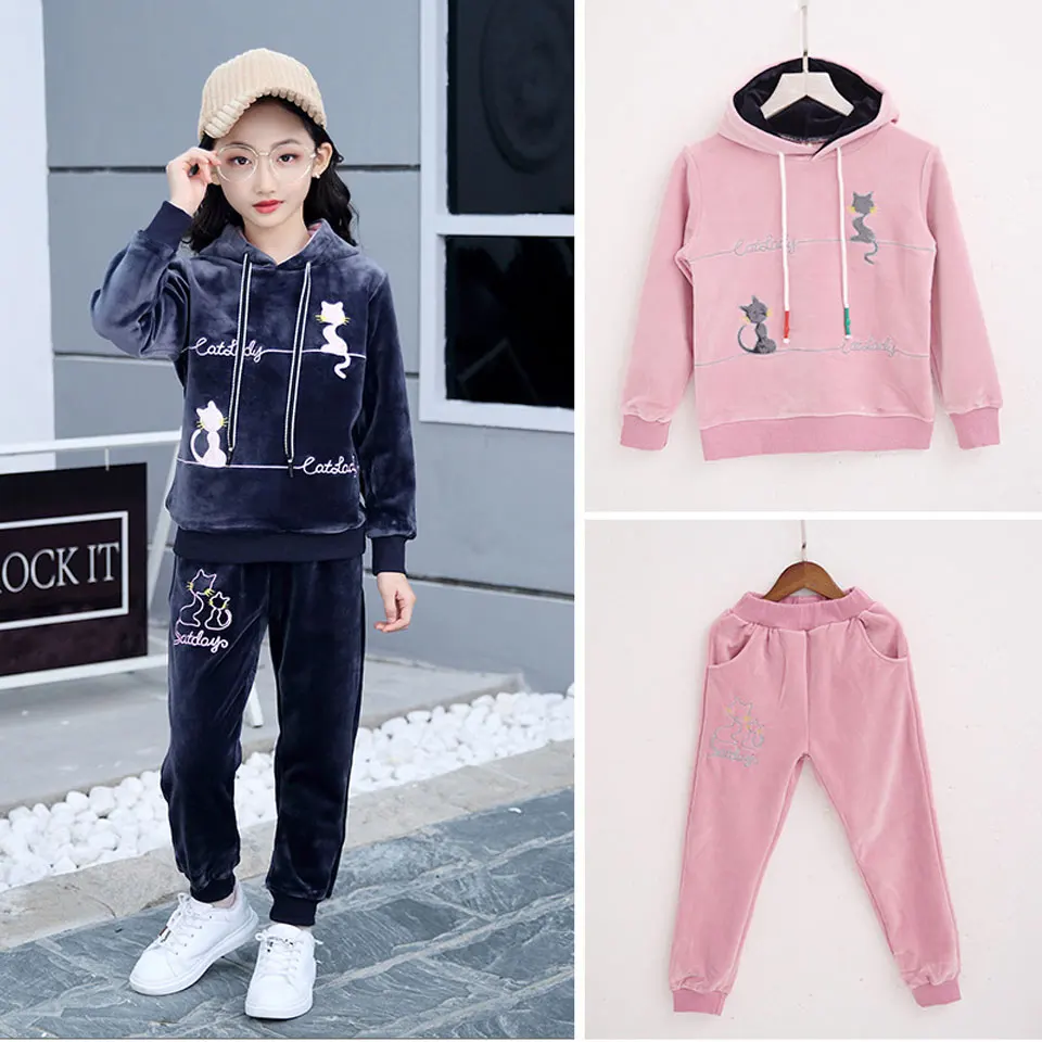 

Toddler Tracksuit Autumn Baby Clothing Sets Children Boys Girls Fashion Brand Clothes Kids Hooded T-shirt And Pants 2 Pcs Suits