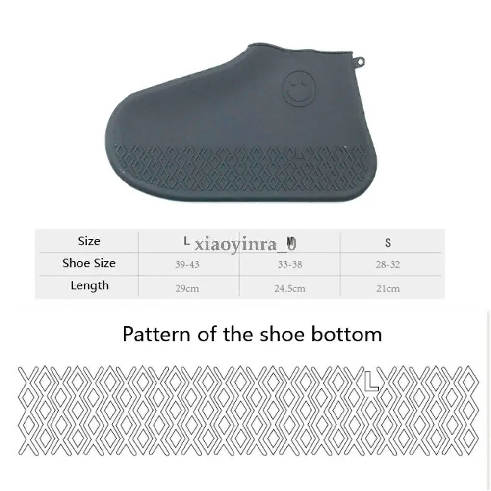 

Rain Shoes Boot Silicone Anti-Slip Reusable Portable Waterproof Overshoes Practical Protector Cover Unisex