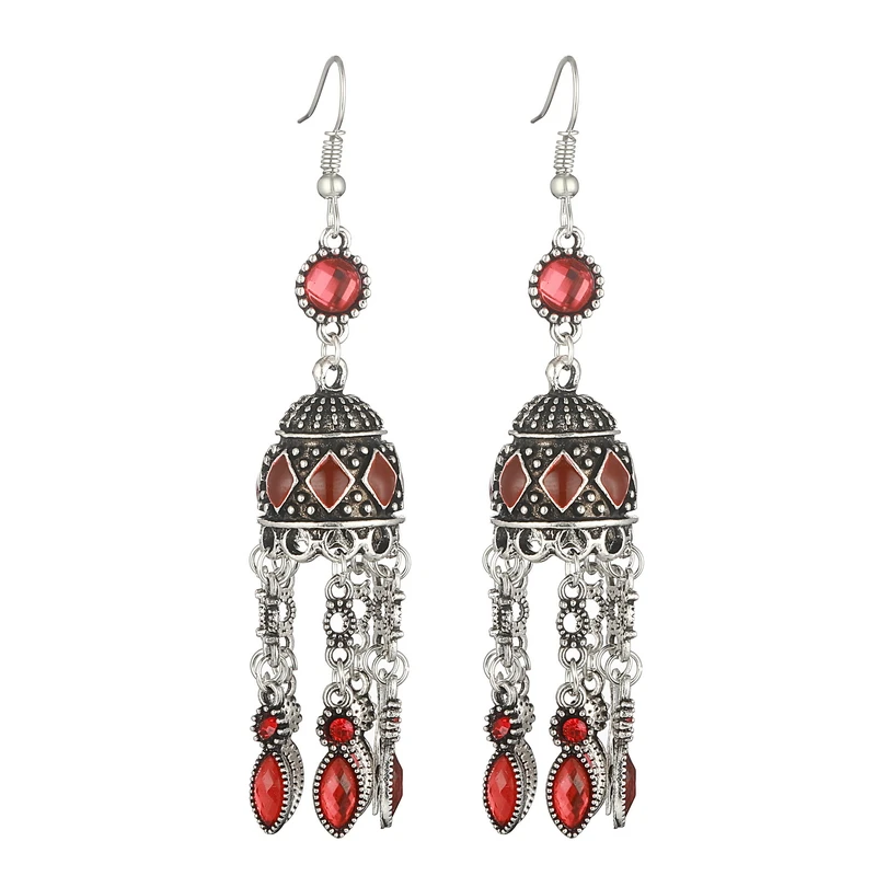 LOVBEAFAS Bohemian Statement Dangle Earrings For Women Vintage Long Tassel Drop Earring Fashion Jewelry Enamel Brincos Bijoux