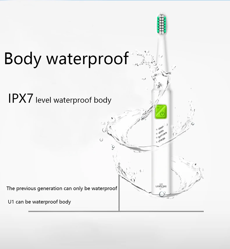 Электрическая зубная щетка Lansung u1, ультразвуковая зубная щетка, электрическая зубная щетка, Cepillo, гигиена полости рта 3