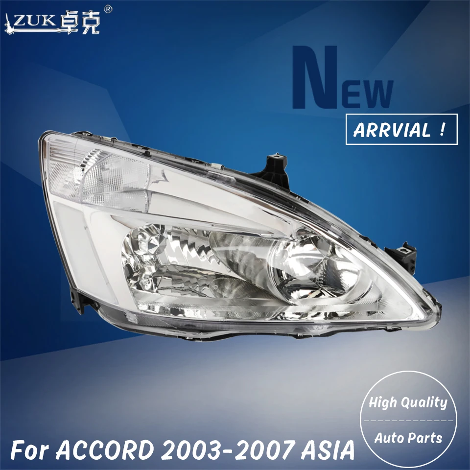 ZUK высококачественный левый и правый передний головной светильник, налобный светильник для HONDA ACCORD CM4 CM5 CM6 2003 2004 2005 2006 2007