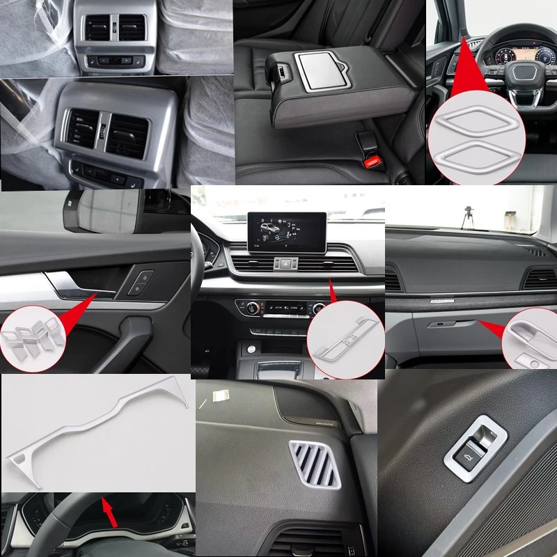 Роскошный хром из АБС дерева для Audi Q5 2018 все виды интерьерных аксессуаров Обложка