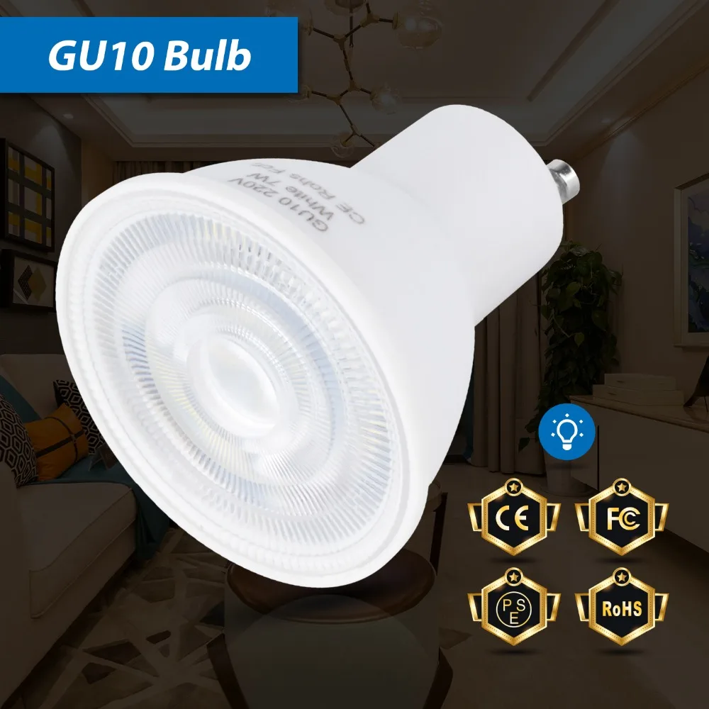 GU10 220 В Светодиодный точечный светильник лампа MR16 Светодиодная 5 Вт 7