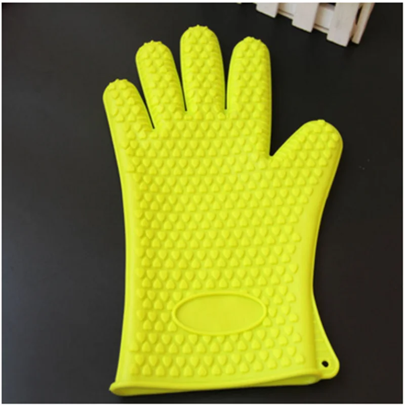 Перчатки для микроволновой печи кухонные теплоизоляционные Противоскользящие силиконовые пять пальцев термостойкие безопасные нетоксичные