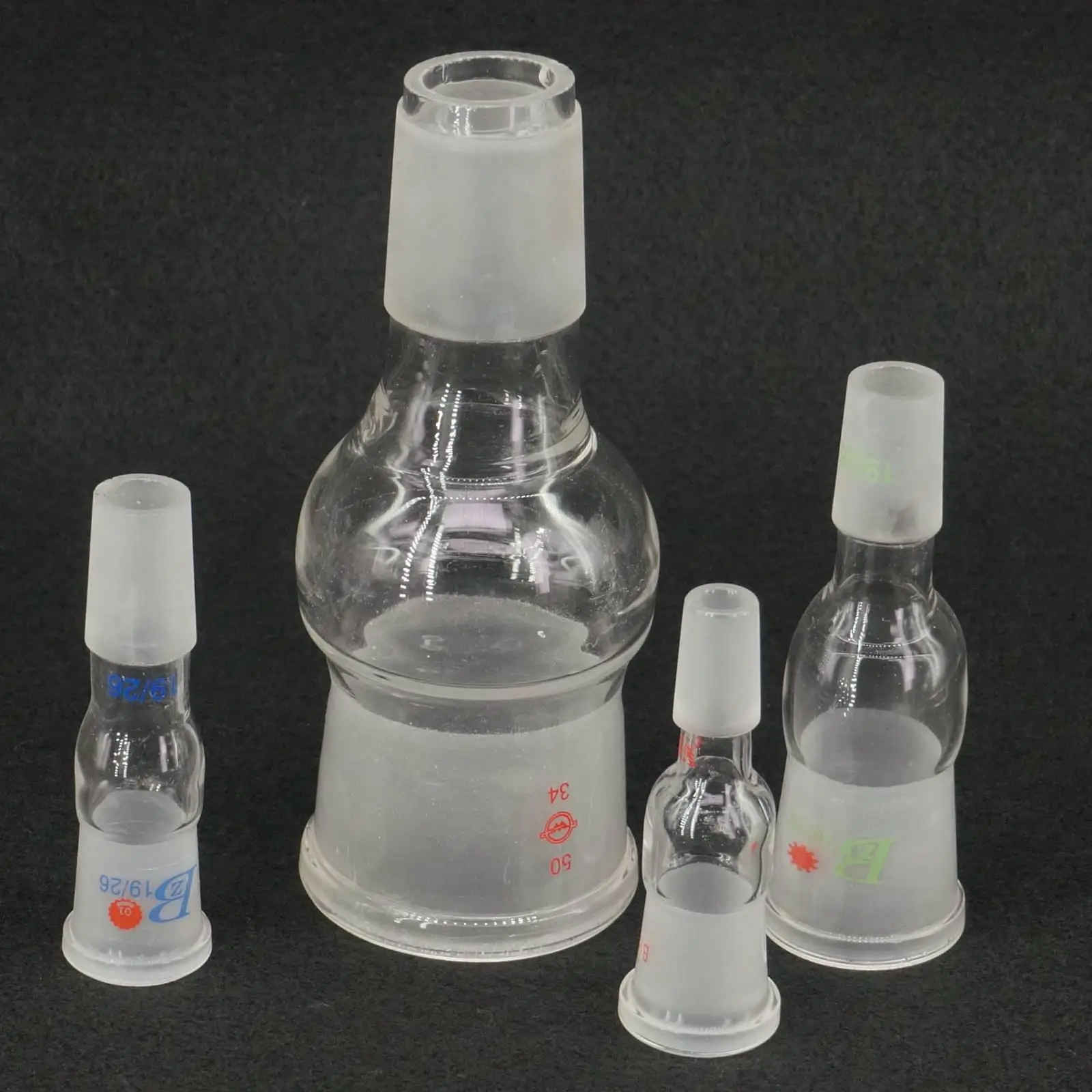 

#14 #19 #24 #29 Female Turn to #10 #12 #14 #19 #24 #29 Male Laborotary Glass Joint Glass Reducing Transfer Adapter Glassware