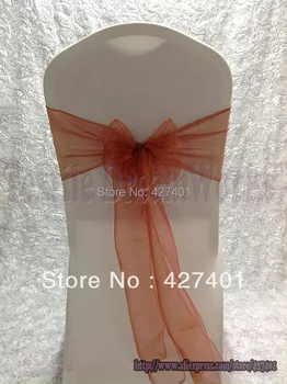 

New products in August- Burnt Orange Organza Sash For Wedding Event & Party Decoration