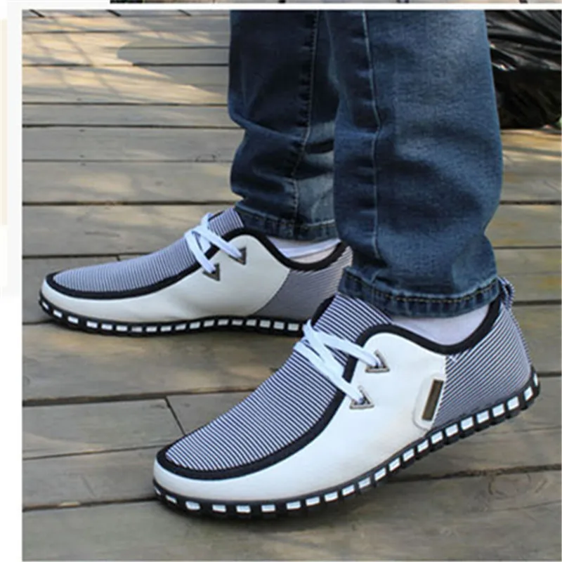 2018 moda nova masculina sapatos casuais rendas