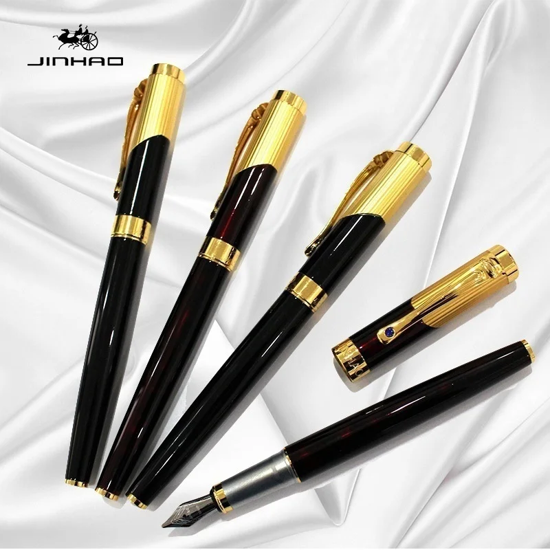 

Jinhao 9009 Iraurita Business Fountain Pen Luxury pen Office Stationery Exquisite Gift Ink Pen Platinum Preppy Customized LOGO
