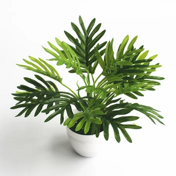 

Artificial Leaf Grass Simulation Green Plant Small Persian Leaves Plant Plastic Bonsai Fake Leaf for Home Garden Decoration