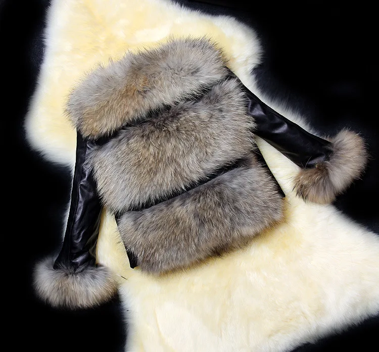 De Loisirs Pardessus Dames noir Tempérament Fourrure bleu Renard gris Pu Cuir Courte Veste Rouge En Imitation Piqué Femme Manteau 2018 Automne Hiver q6wxTBB0