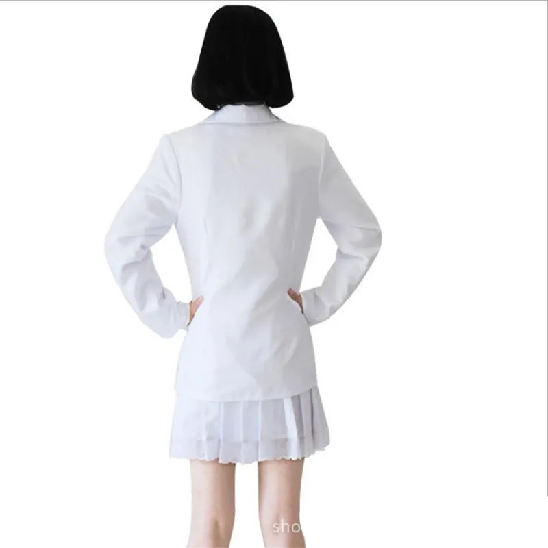  BOOCRE Game PUBG Cosplay Costumes Female Short Skirt Campus Set School Uniform ( Jacket + Skirt + T
