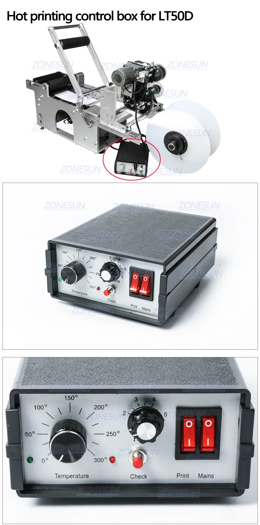 Caixa de controle ZONESUN para etiquetadora LT-50D