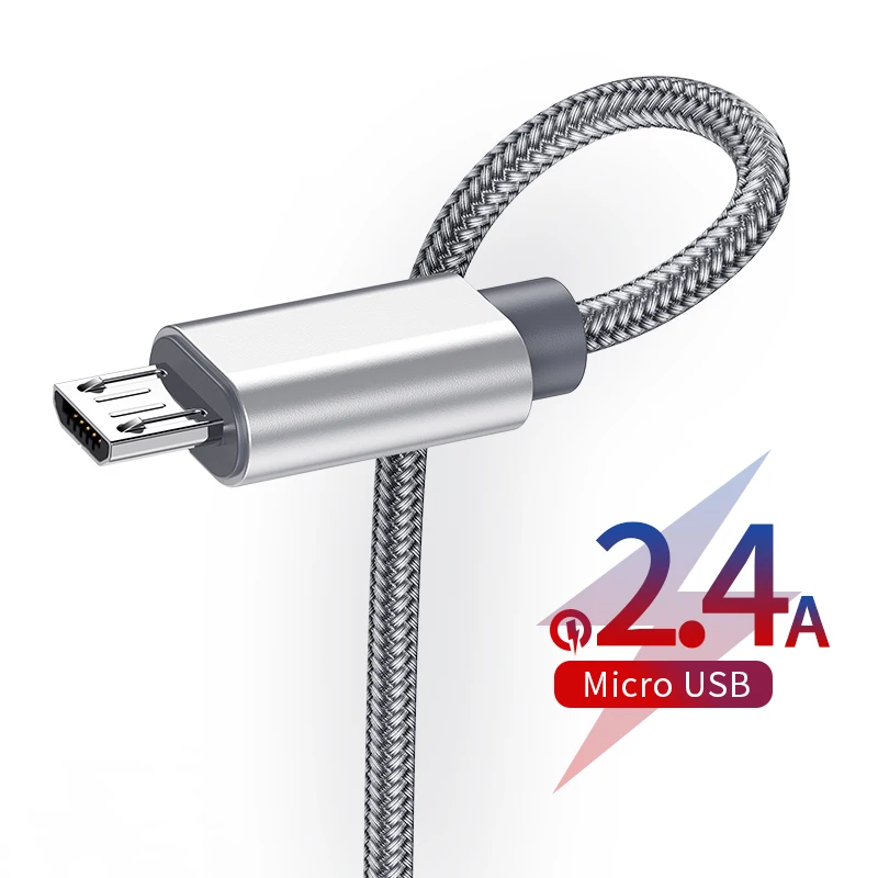 

Micro USB Cable Fast Charging 2.4A Phone Data Cable for Xiaomi Redmi Note 5 Microusb Cable Charge Wire for Samsung Huawei AG