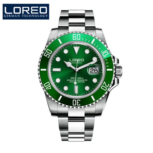 

RLX Luxury Brand Men Automatic Mechanical Wristwatch Submariner Diver Waterproof 200m Sapphire Stainless Steel Watches Men Clock