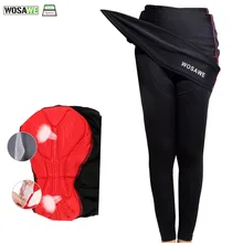 WOSAWE женские брюки для велоспорта поддельные две юбка из кусочков длинные брюки быстросохнущие охлаждающие Roading велосипедные брюки женские брюки для горного велосипеда