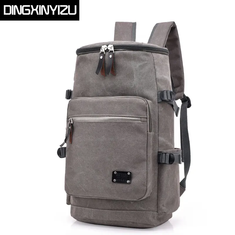 

DINGXINYIZU Vintage Men's Backpacks Large Capacity Canvas Travel Student School Bag Multifunctional Shoulder Bag Casual Rucksack