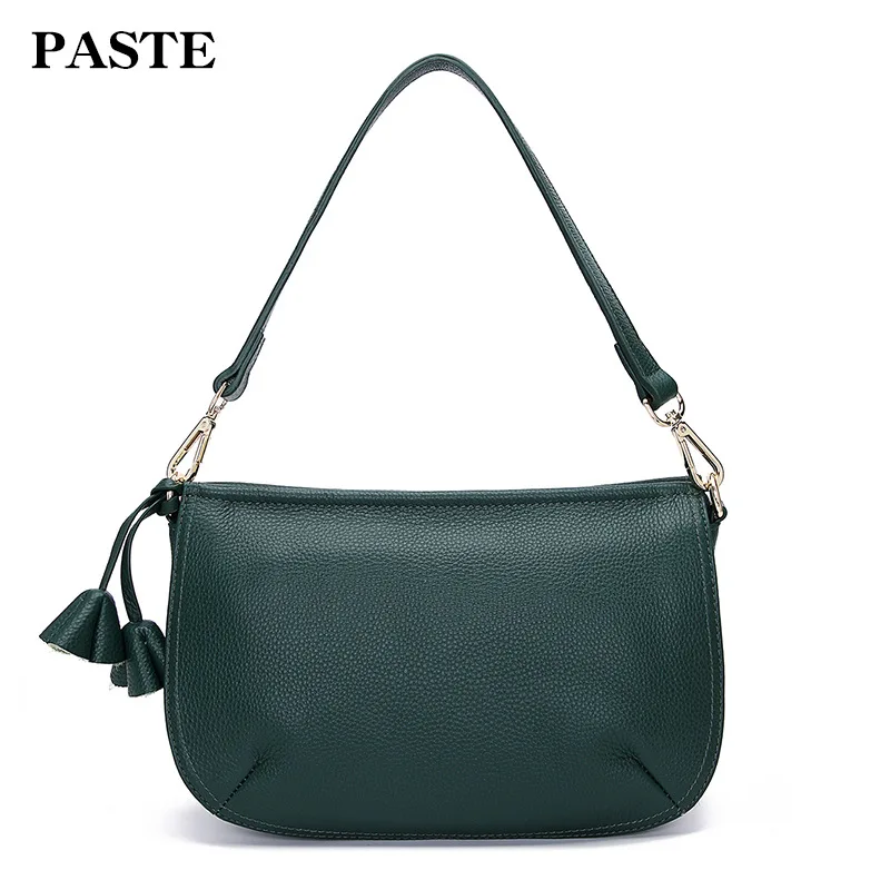 

PASTE 100% Genuine Leather Women Bag 2019 Flower Handbags Cowskin Ladies Soft Shoulder Messenger Bags Female Tote Bag 7 Colors