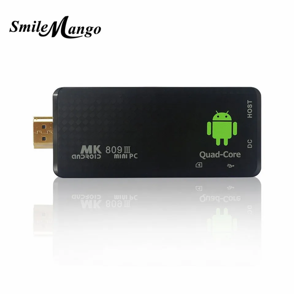 Mini Vara Dlan Dongle Stickandroid 4.4 pc Quad Core Rockchip Rk3188t 2g – 8g Wifi Media Player Mk809iii Bluetooth Xbmc tv
