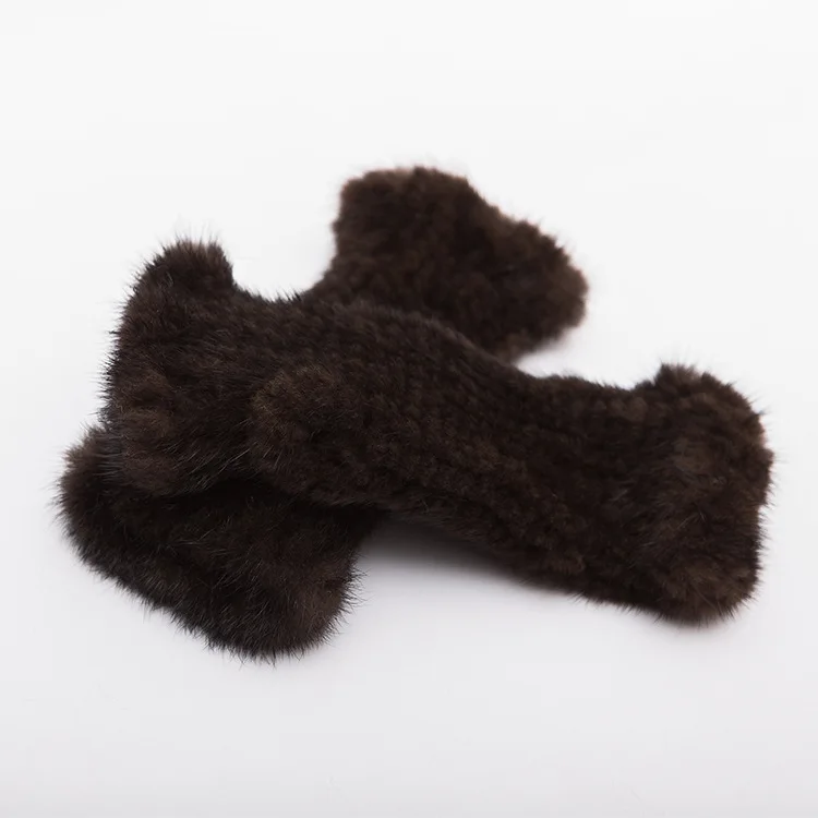 Luxury good quality Winter mink fur gloves for women Knitted Mink Fur Fingerless Genuine Gloves 2017 New Wome (9)